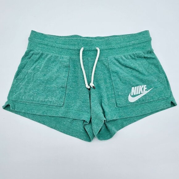Nike Shorts Women's Small, Green, Lightweight Lounge, Cotton Blend - Picture 1 of 15
